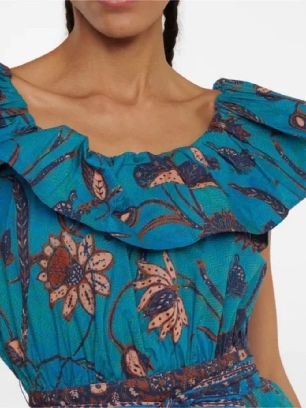 Ulla Johnson Amira Midi Dress in size 4, color blue lagoon - Picture 4 of 10